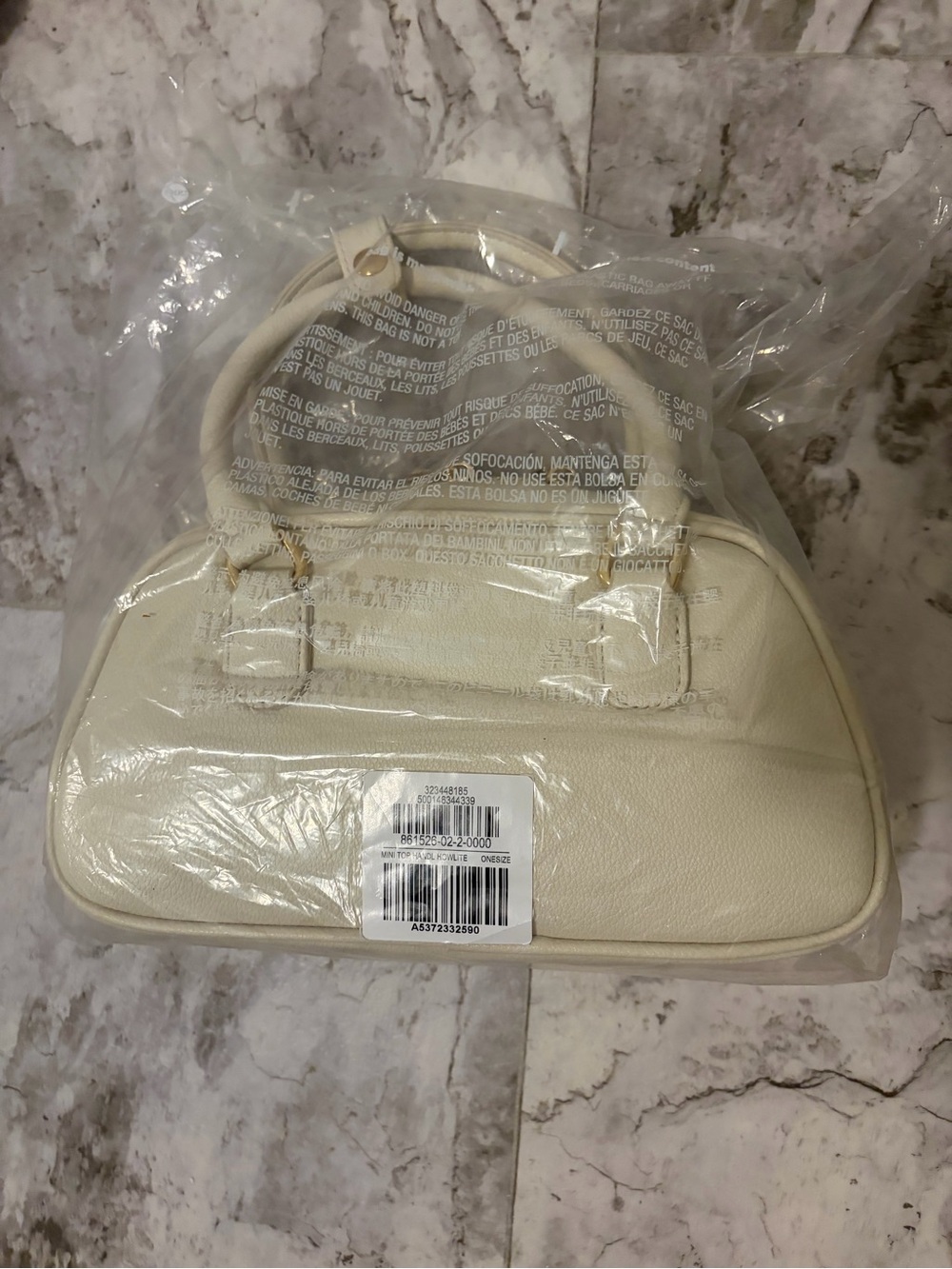 Old Navy Mini Top Handle Handbag Ivory/Cream NWT